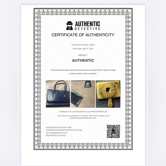 Delvaux Vintage Blue navy leather handbag 1829 - Picture 15 of 15